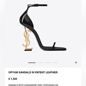 YSL OPYUM SANDALS IN PATENT LEATHER
